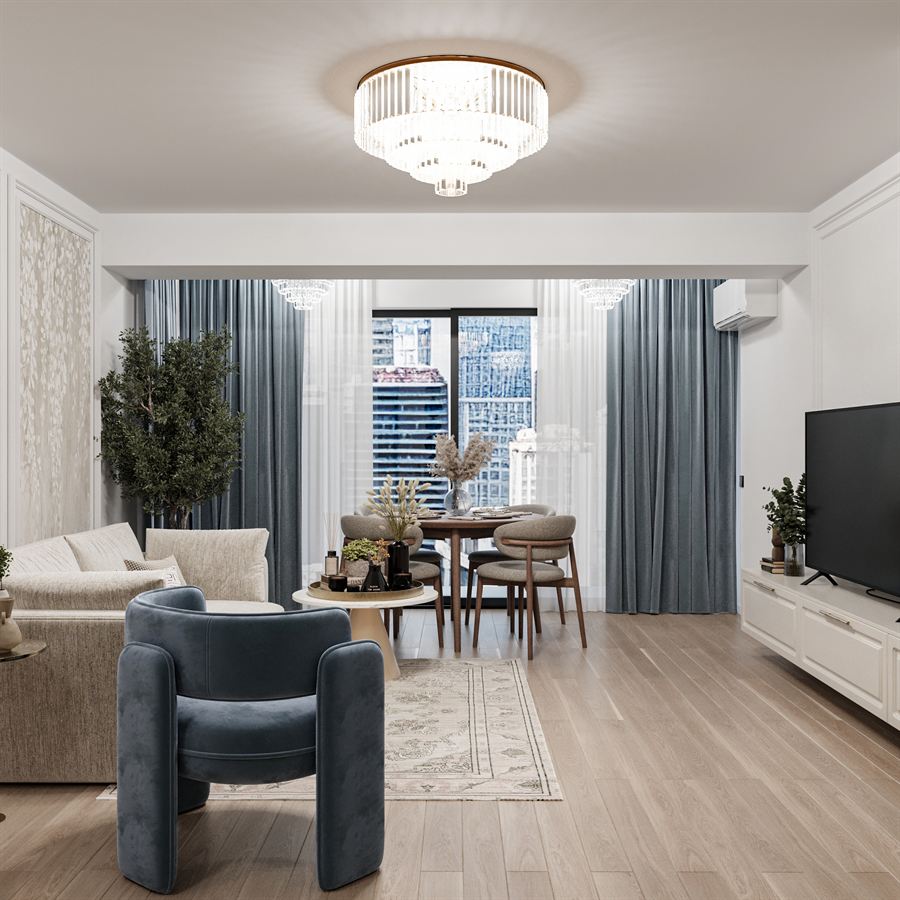Apartament Bleu — proiect de design interior, Apartament · Clasic urban