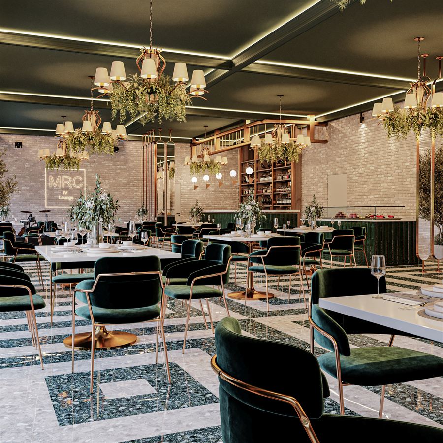 Restaurant & Lounge — proiect de design interior, Spatiu comercial · HoReCa